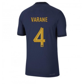 Frankrike Raphael Varane #4 Hemmatröja VM 2022 Kortärmad